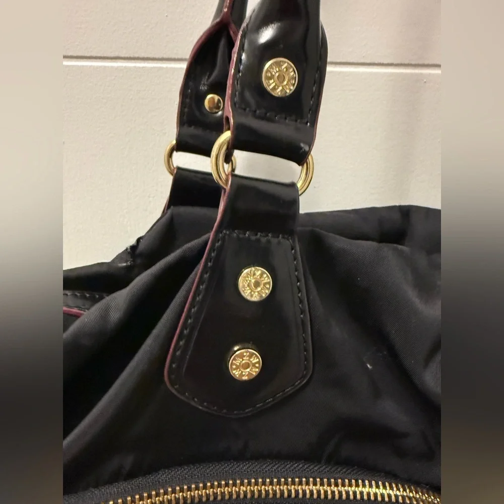 MZ Wallace Black Nylon Laptop Shoulder Bag Pockets